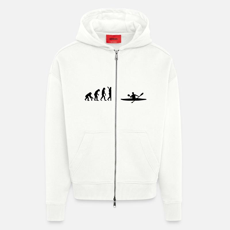 Evolution Canoe Polo - Zip Hoodie - made by SPREAD - OFF WHITE