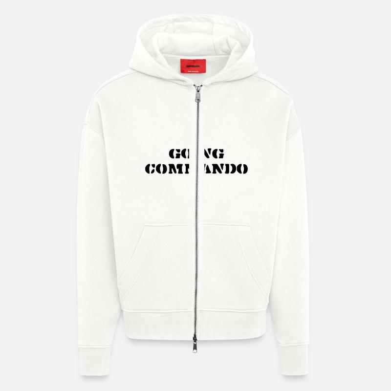 commando va - Veste à capuche bio épaisse oversize fabriqué en UE - OFF WHITE