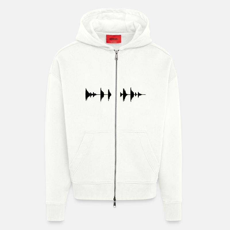 Waveform - Sample - Drumloop - Zip Hoodie - made by SPREAD - OFF WHITE