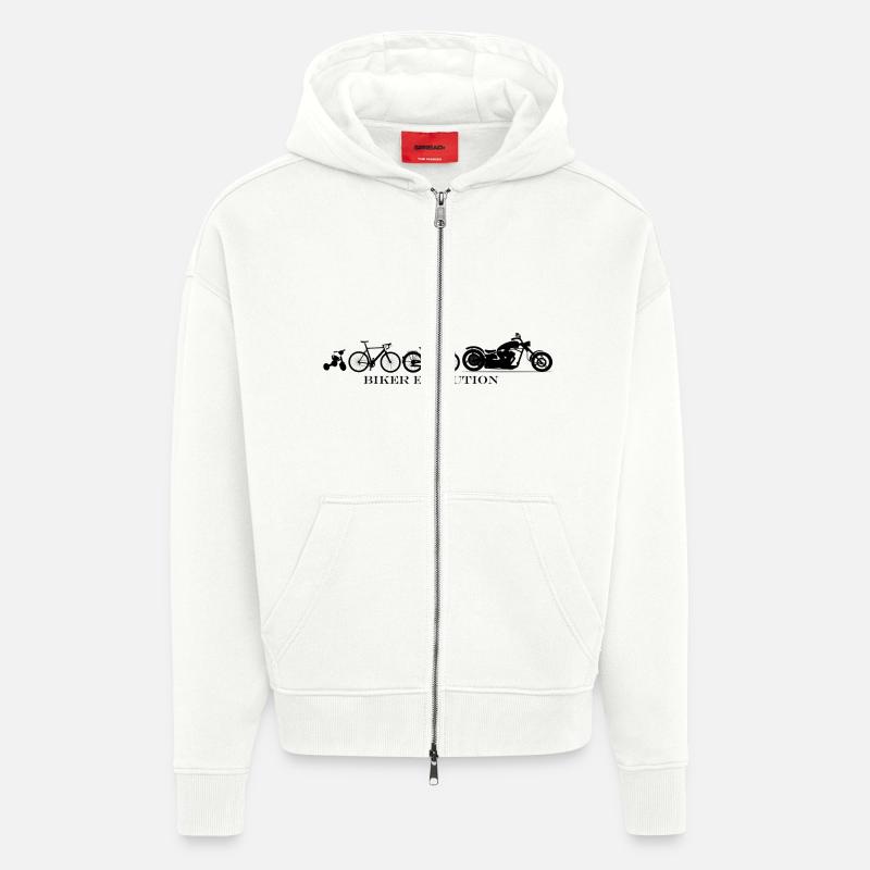 Biker Evolution Chopper - Zip Hoodie - made by SPREAD - OFF WHITE