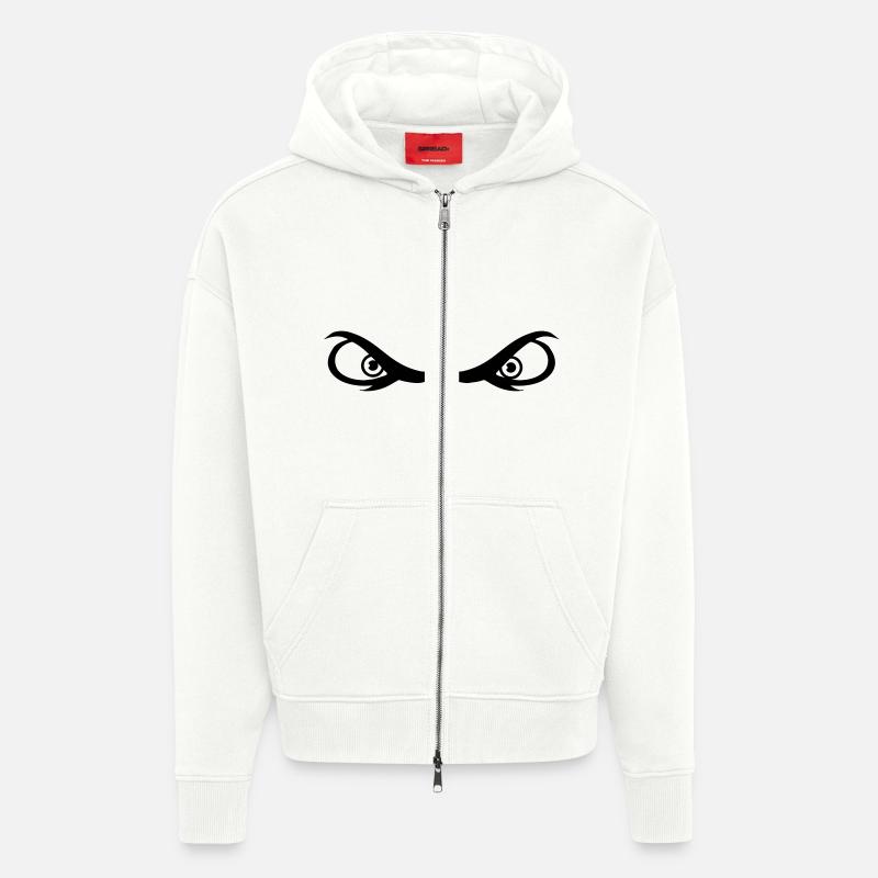 Augen gefährlich - Zip Hoodie - made by SPREAD - OFF WHITE