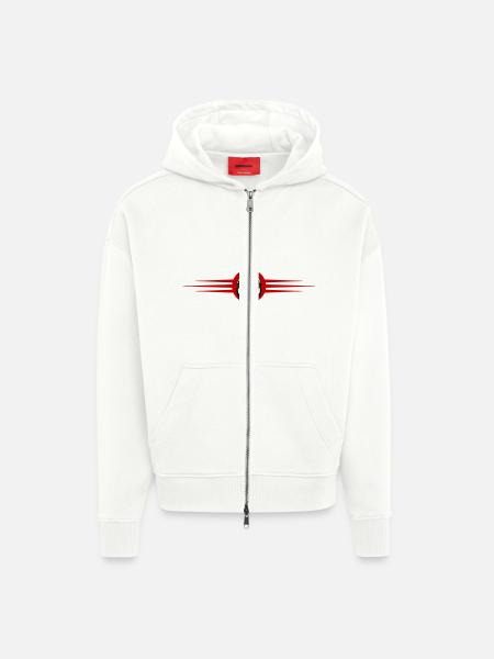 Headphones Music - Zip Hoodie - made by SPREAD - OFF WHITE