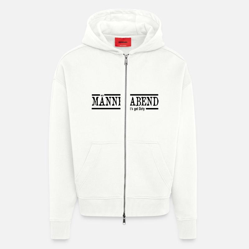Männerabend - Zip Hoodie - made by SPREAD - OFF WHITE