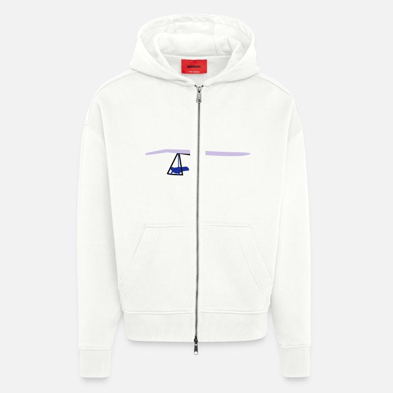 Delta - Veste à capuche bio épaisse oversize fabriqué en UE - OFF WHITE