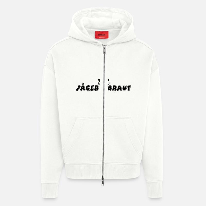 jägerbraut Jäger Braut - Zip Hoodie - made by SPREAD - OFF WHITE