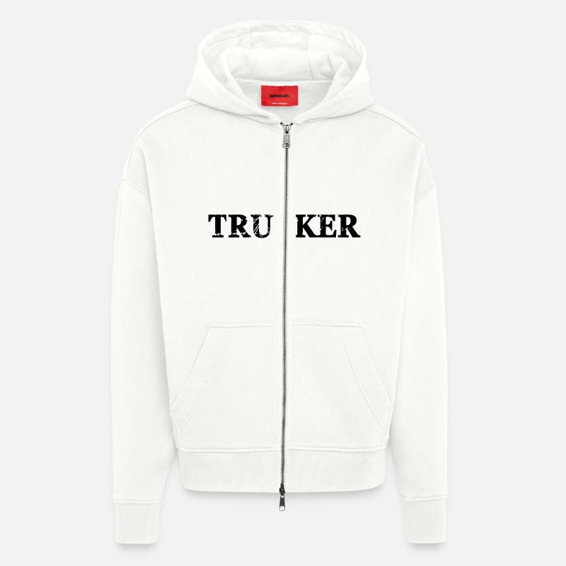 Trucker - Zip Hoodie - made by SPREAD - OFF WHITE