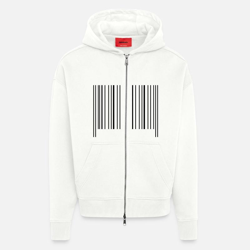 strichcode - Zip Hoodie - made by SPREAD - OFF WHITE
