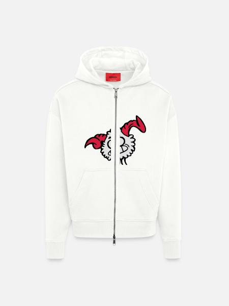 Kugell Widder - Zip Hoodie - made by SPREAD - OFF WHITE