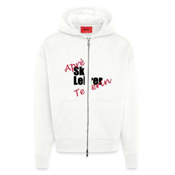 Apres Ski Lehrer Testerin - Zip Hoodie - made by SPREAD - OFF WHITE - Vorne