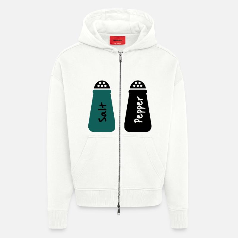 salz und pfeffer - Zip Hoodie - made by SPREAD - OFF WHITE