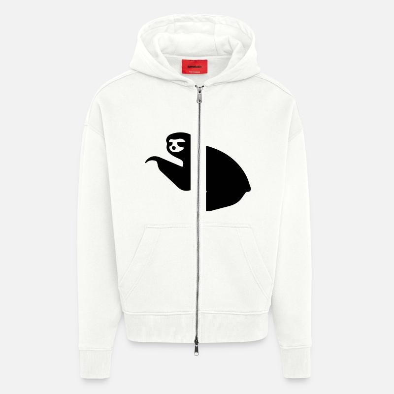 Sloth Icon - Zip Hoodie - made by SPREAD - OFF WHITE