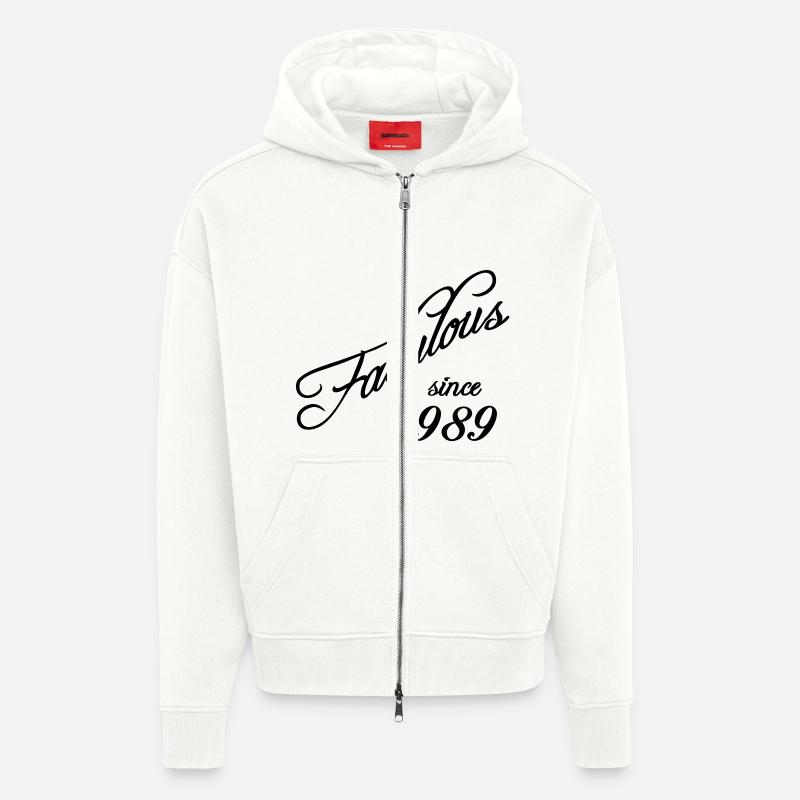 Fabulous since 1989 - Veste à capuche bio épaisse oversize fabriqué en UE - OFF WHITE