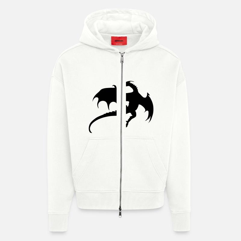 Drache - Zip Hoodie - made by SPREAD - OFF WHITE