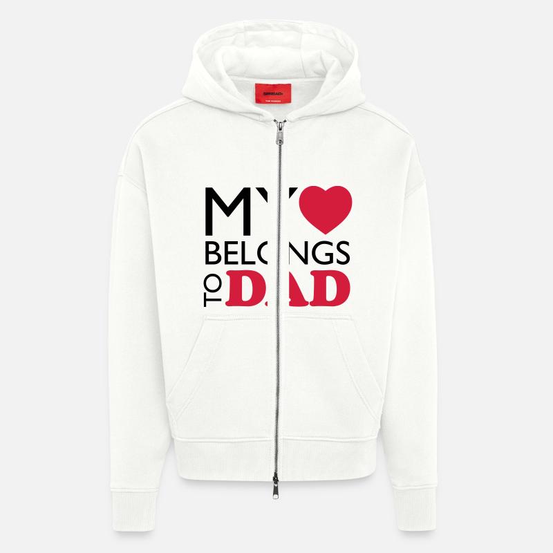 MHBT DAD - Veste à capuche bio épaisse oversize fabriqué en UE - OFF WHITE