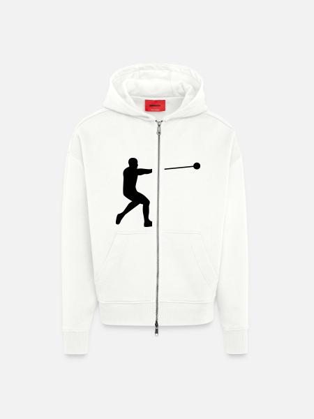Hammer throw - Zip Hoodie - made by SPREAD - OFF WHITE