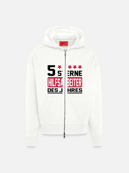 ouvrier - Veste à capuche bio épaisse oversize fabriqué en UE - OFF WHITE