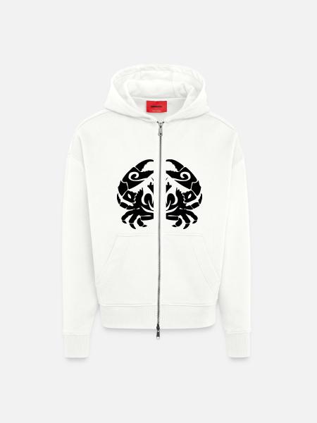Stammes-Krabben 1 - Zip Hoodie - made by SPREAD - OFF WHITE