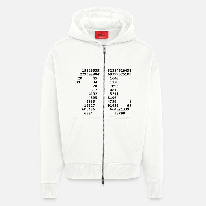 Pi - Zip Hoodie - made by SPREAD - OFF WHITE