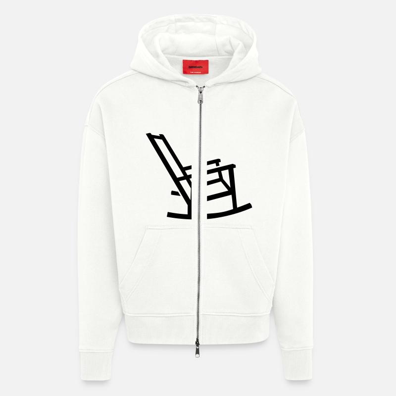 Fauteuil à bascule - Veste à capuche bio épaisse oversize fabriqué en UE - OFF WHITE