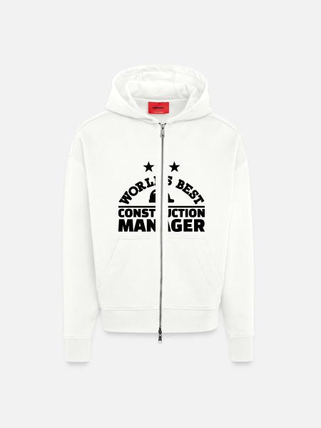 Construction manager - Zip Hoodie - made by SPREAD - OFF WHITE