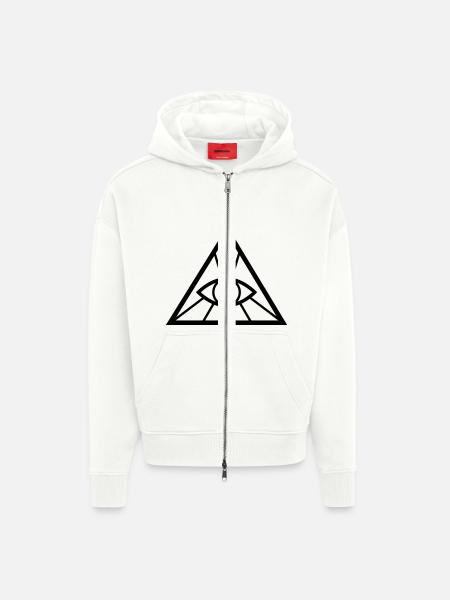 eye - Zip Hoodie - made by SPREAD - OFF WHITE