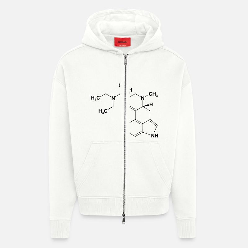 LSD Lysergsäurediethylamid Molekül - Zip Hoodie - made by SPREAD - OFF WHITE