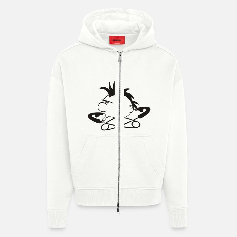 Punk Head DWD - Zip Hoodie - made by SPREAD - OFF WHITE