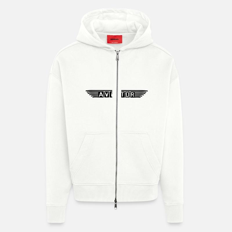 aviator_vec_1 fr - Veste à capuche bio épaisse oversize fabriqué en UE - OFF WHITE