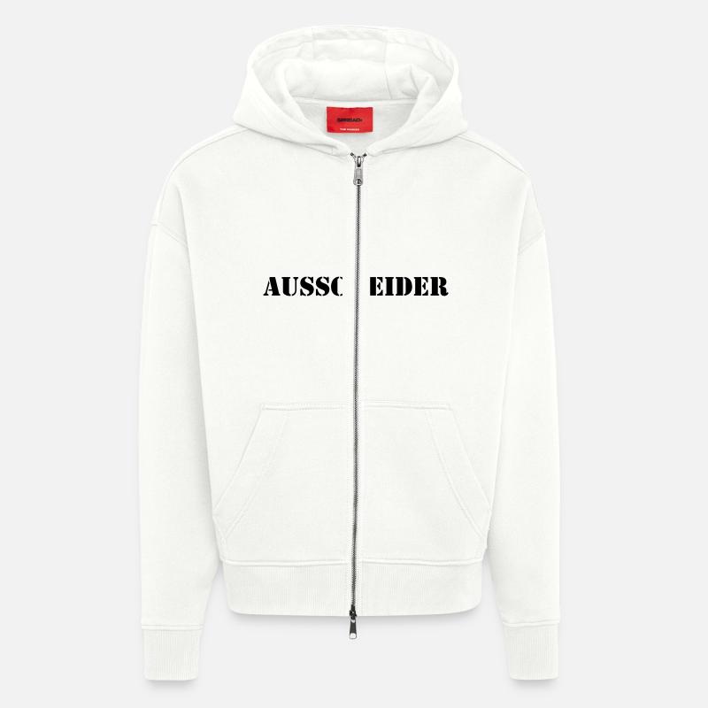 ausscheider - Veste à capuche bio épaisse oversize fabriqué en UE - OFF WHITE