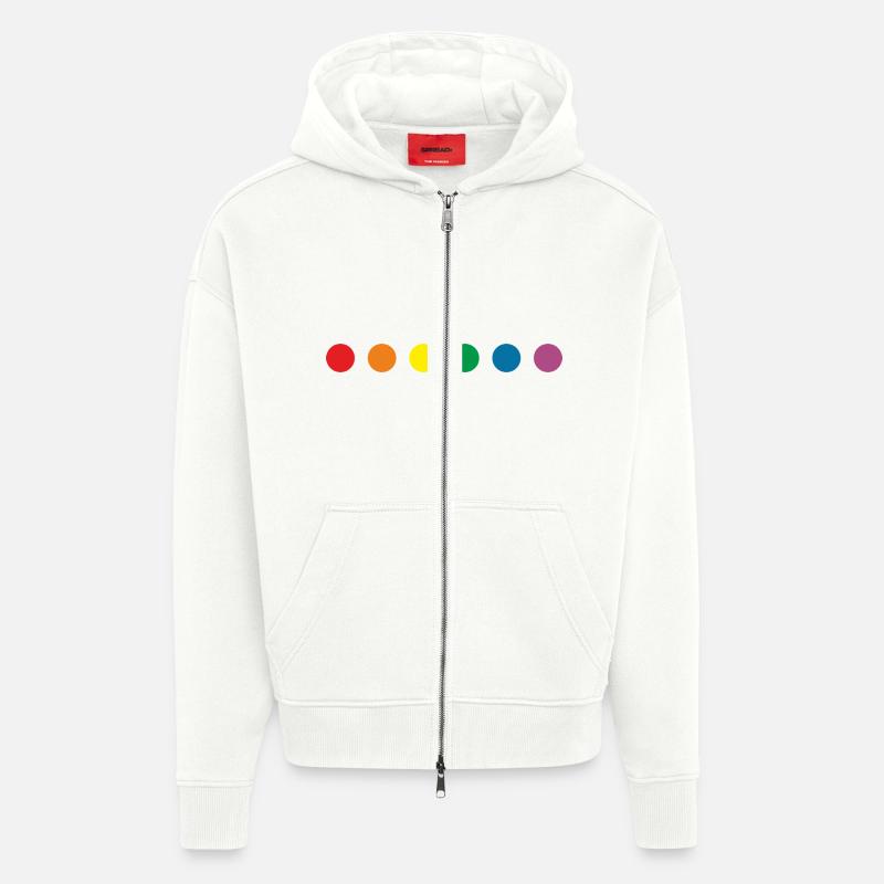 Lgbt Regenbogen Farben - Zip Hoodie - made by SPREAD - OFF WHITE