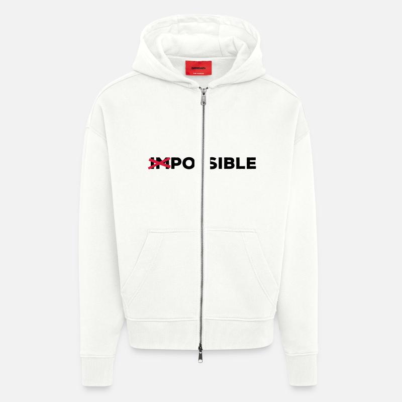 Possible possible feasible solution - Zip Hoodie - made by SPREAD - OFF WHITE