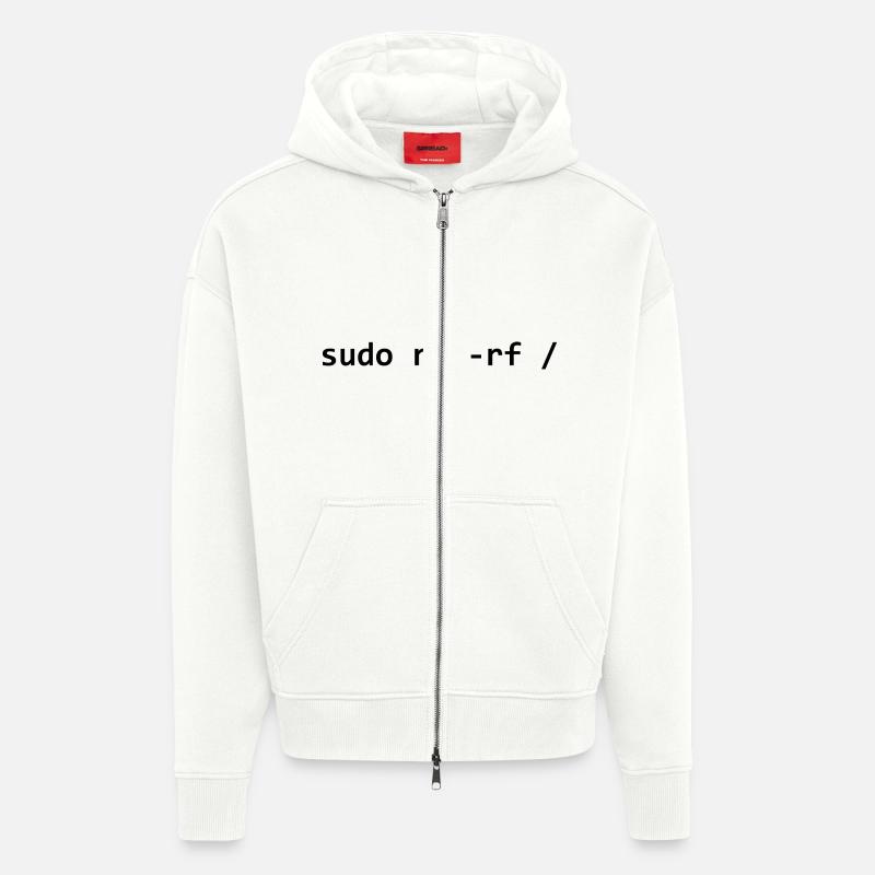 sudo rm rf - Veste à capuche bio épaisse oversize fabriqué en UE - OFF WHITE