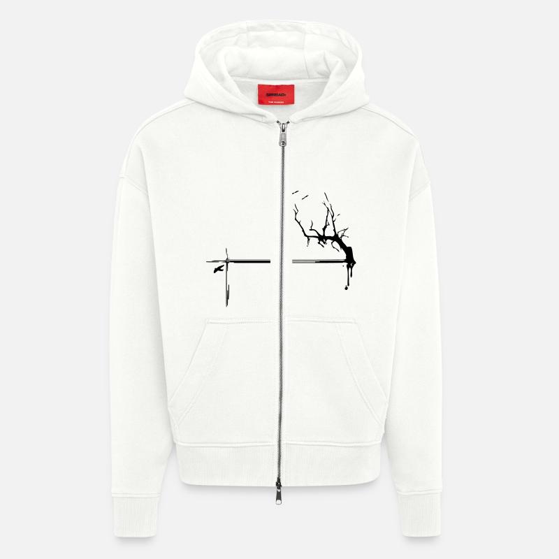 bird - Zip Hoodie - made by SPREAD - OFF WHITE