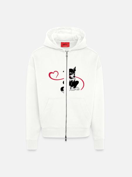 Bordercollie Love - Zip Hoodie - made by SPREAD - OFF WHITE