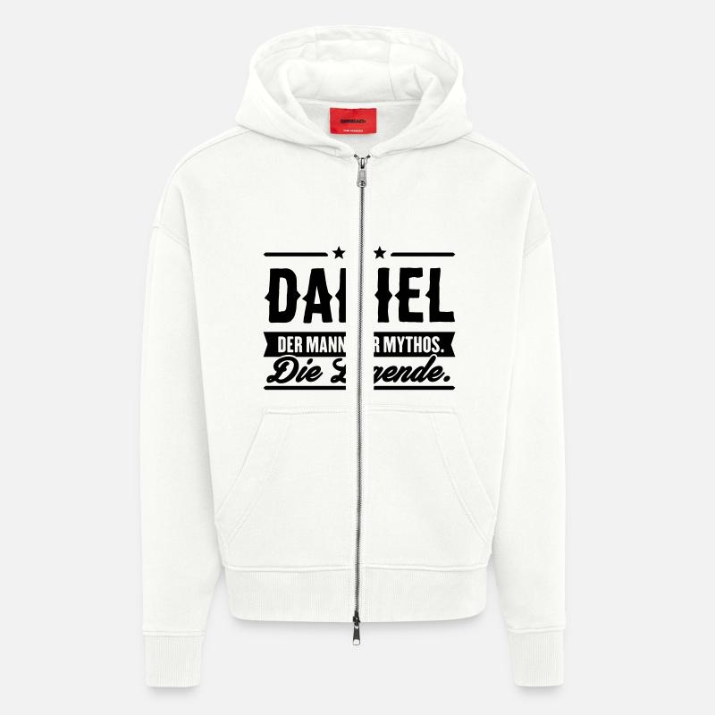 Man Myth Legend daniel - Zip Hoodie - made by SPREAD - OFF WHITE
