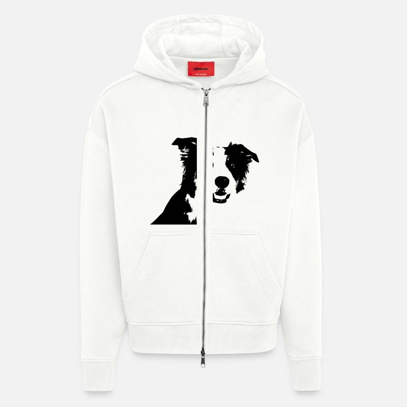 Border-Collie - Zip Hoodie - made by SPREAD - OFF WHITE