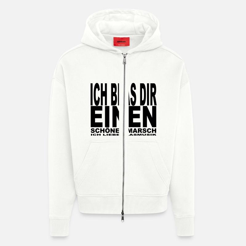 Ich blas dir einen - Zip Hoodie - made by SPREAD - OFF WHITE
