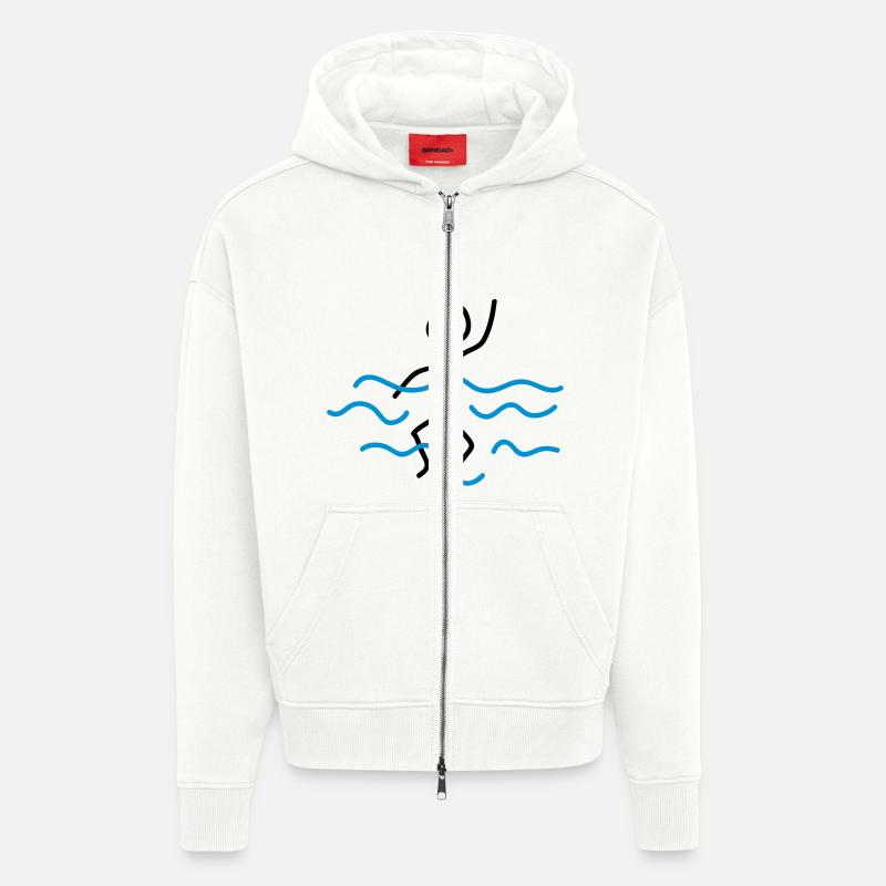 Float - Veste à capuche bio épaisse oversize fabriqué en UE - OFF WHITE