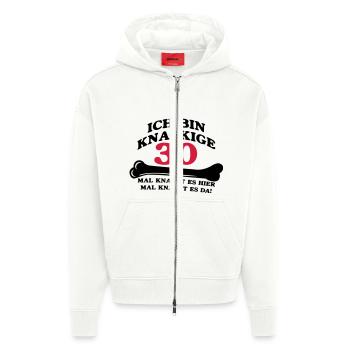 Geburtstag - Ich bin Knackige 30 - Zip Hoodie - made by SPREAD - OFF WHITE - Vorne