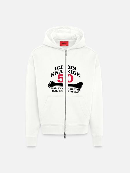 Birthday - I'm 50 Crunchy - Zip Hoodie - made by SPREAD - OFF WHITE