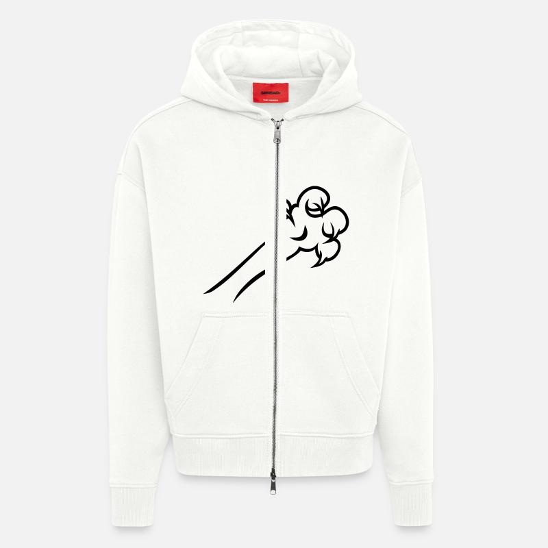 griffes / griffes (1c) - Veste à capuche bio épaisse oversize fabriqué en UE - OFF WHITE
