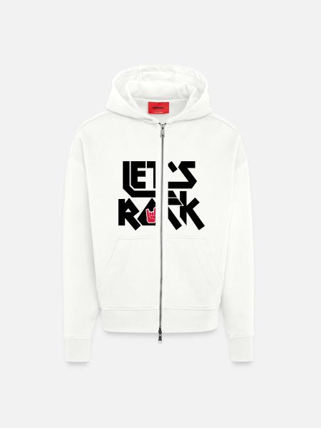 Let's Rock - Zip Hoodie - made by SPREAD - OFF WHITE