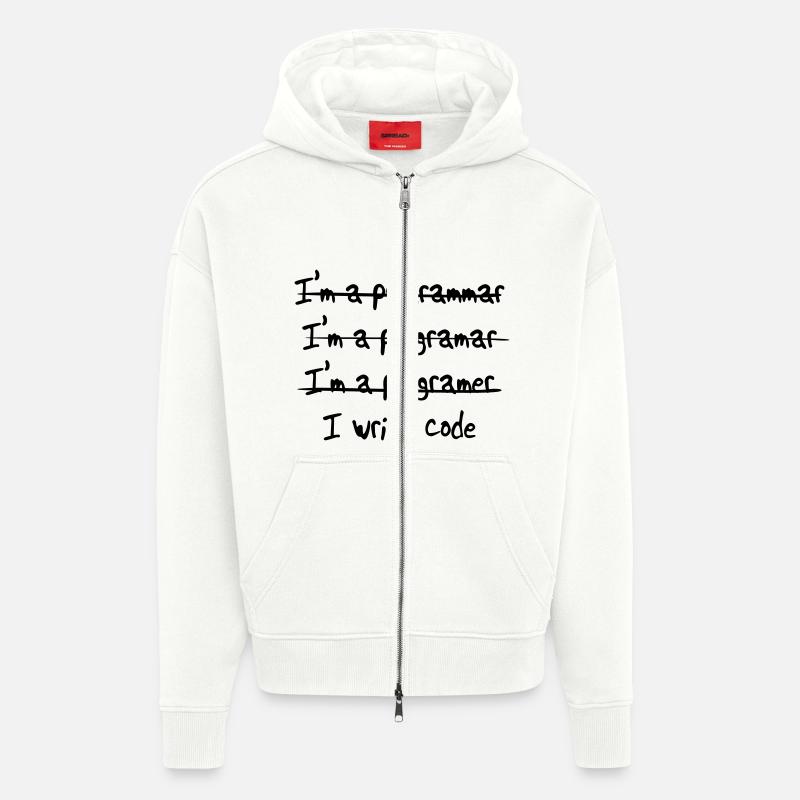 I'm programmer. I write code - Zip Hoodie - made by SPREAD - OFF WHITE