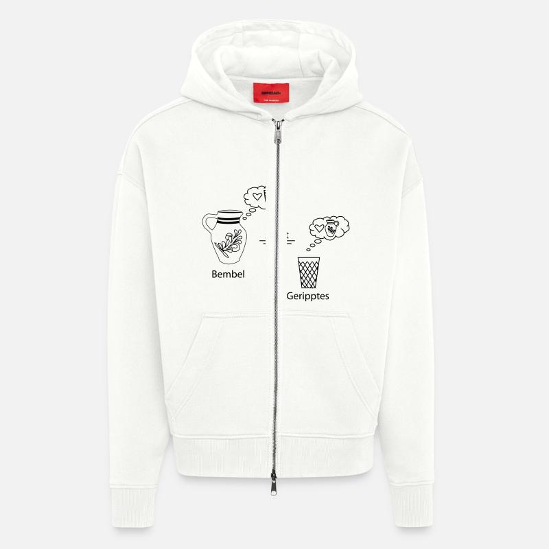 BEMBEL SUCHT GERIPPTES - Zip Hoodie - made by SPREAD - OFF WHITE