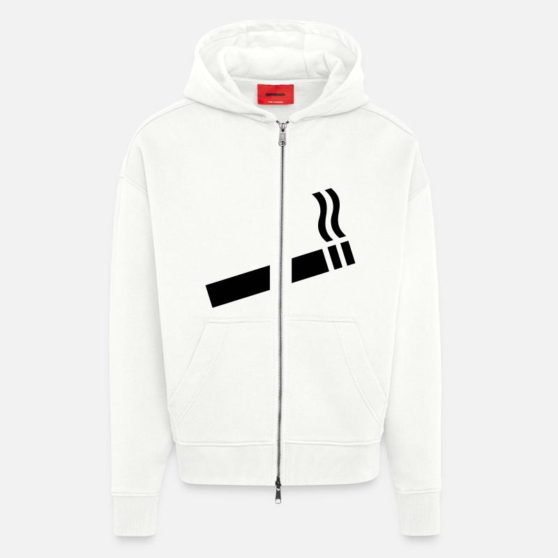 Zigarette - Zip Hoodie - made by SPREAD - OFF WHITE