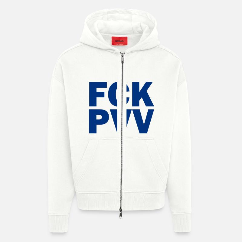 pvv - Veste à capuche bio épaisse oversize fabriqué en UE - OFF WHITE