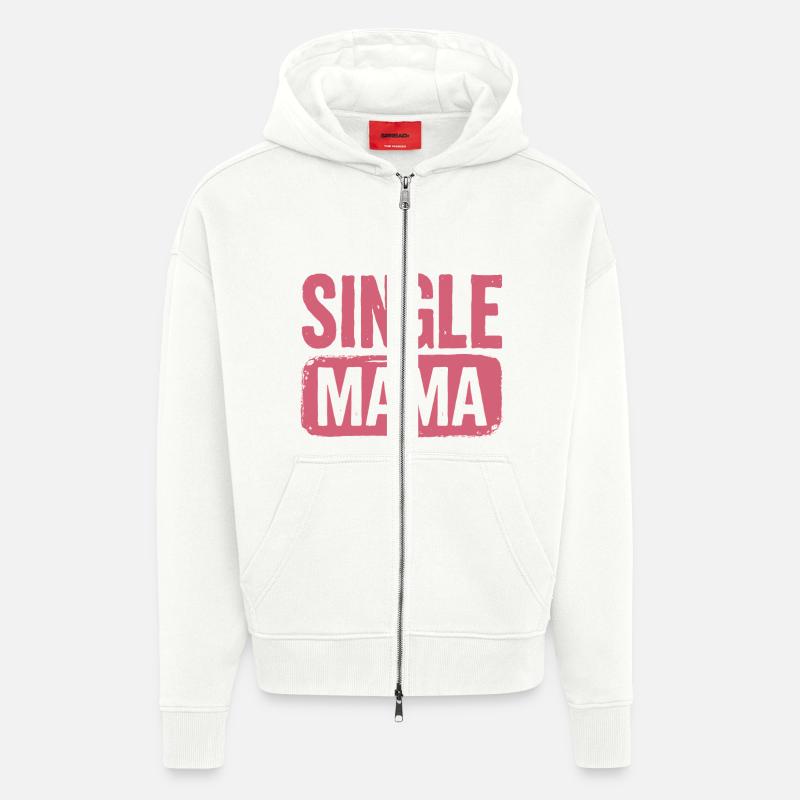 Single Mama Power Spruch - Zip Hoodie - made by SPREAD - OFF WHITE