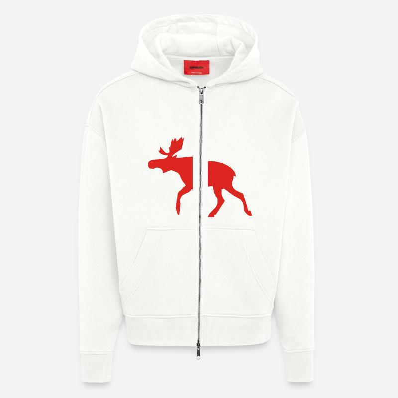 Elch - Zip Hoodie - made by SPREAD - OFF WHITE