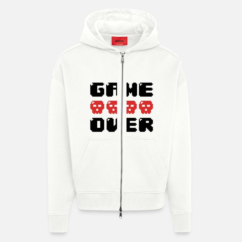game over - Veste à capuche bio épaisse oversize fabriqué en UE - OFF WHITE