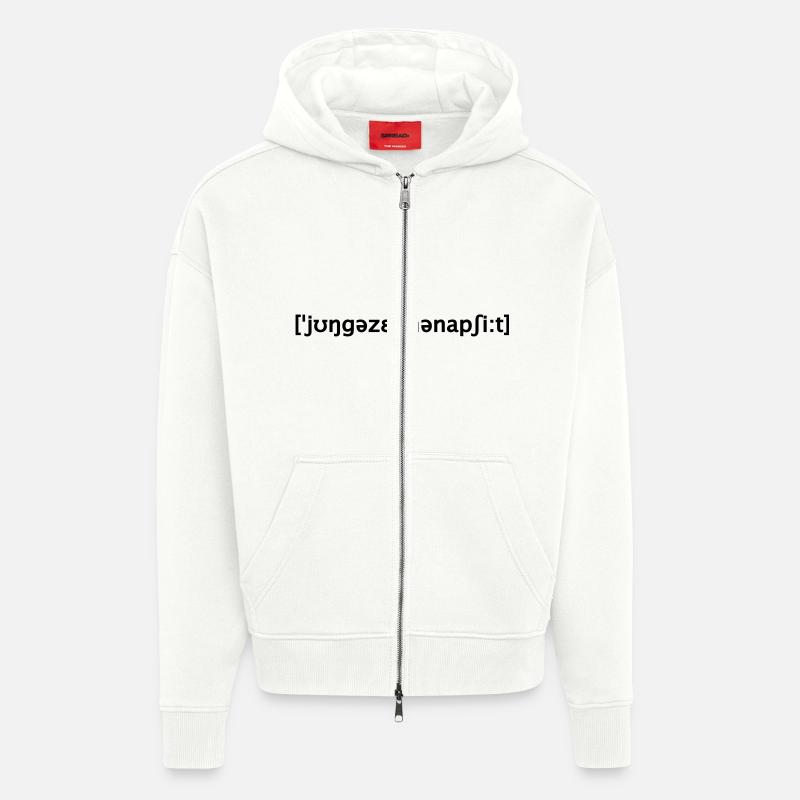 phonétique de poule - Veste à capuche bio épaisse oversize fabriqué en UE - OFF WHITE